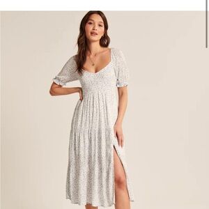 Abercrombie and Fitch Blue and White floral midi dress